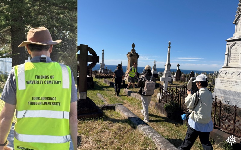 활동가가 입은 조끼에 써있는 “Friends of Waverly Cemetery”를 보고 웃음 짓게 된다.